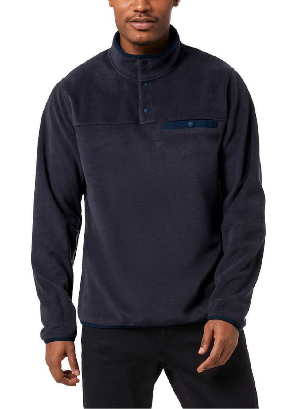 32 Degrees Men’s ¼ Snap Pullover Stretch Fleece Blue Medium